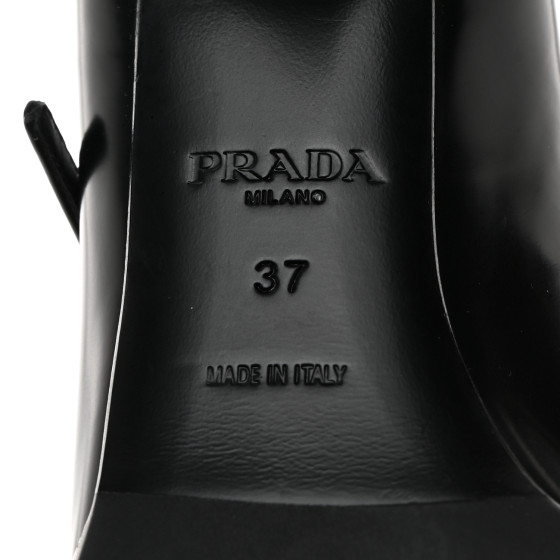 PRADA Spazzolato Mary Jane 45mm Pumps 37 Black 1542938