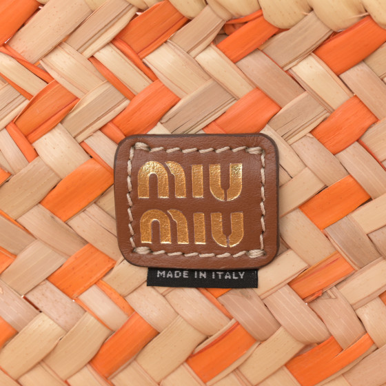 MIU MIU Palmetto　ラフィアバッグ Miu Miu】パルメット トートバッグ Palmetto tote bag