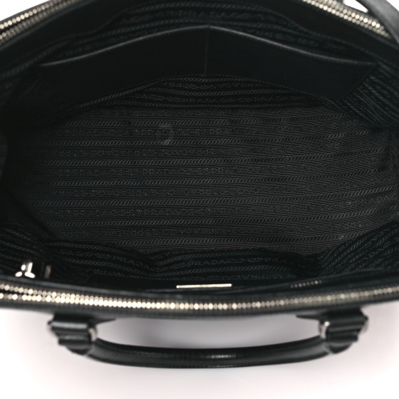 PRADA Saffiano Lux Studded Crystal Medium Galleria Double