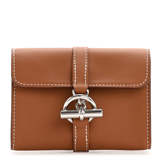 HERMES Swift Glenan Compact Wallet Gold 1610979 | FASHIONPHILE