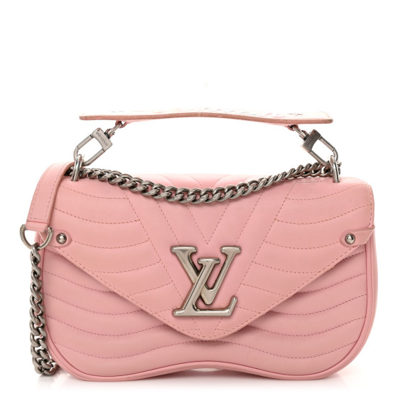 LOUIS VUITTON Calfskin New Wave Chain MM Smoothie Pink