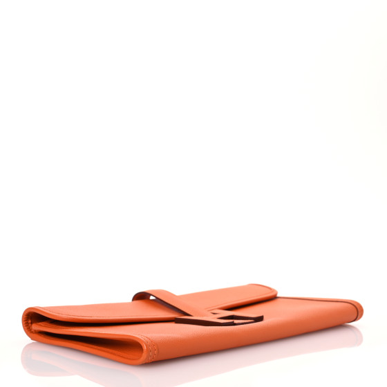 エルメス JIGE ELAN 29 長財布 ロングウォレット レザー HERMES Epsom Jige Elan 29 Clutch Orange 1606197 | FASHIONPHILE