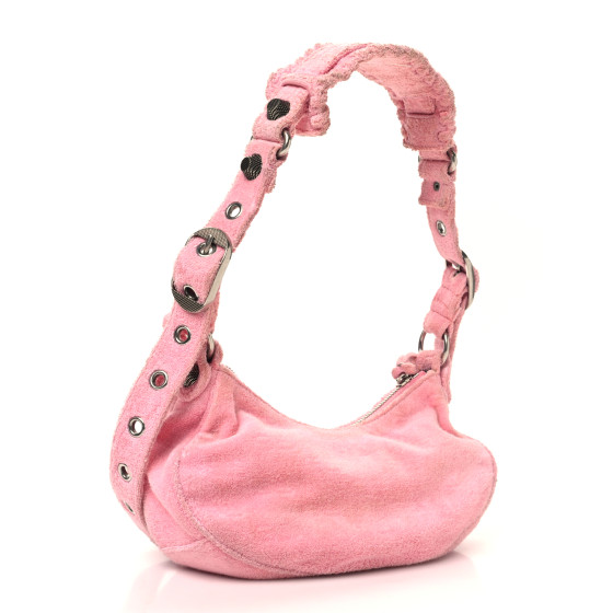 BALENCIAGA Sponge Fabric Le Cagole Shoulder Bag XS Pink