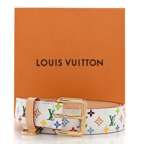 LOUIS VUITTON LV X TM Monogram Multicolor D Ring Belt 85 34