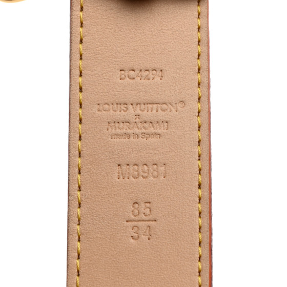 LOUIS VUITTON LV X TM Monogram Multicolor D Ring Belt 85 34