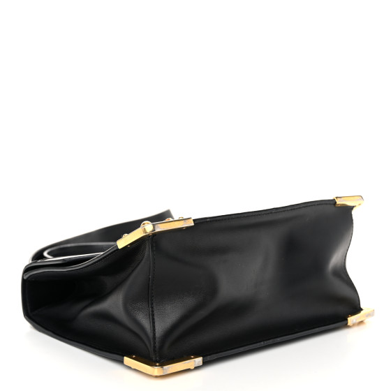 PRADA City Calf Saffiano Animalier Top Handle Bag Black