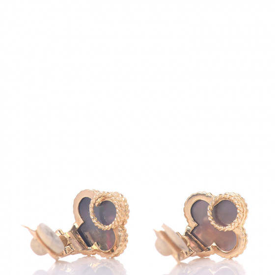 人気【Van creef&Arpels】Vintage Alhambra クローバーピアス 人気【Van creef&Arpels】Vintage Alhambra ピアス オニキス 黒