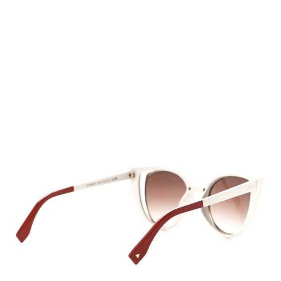 FENDI Cat Eye Paradeyes Sunglasses FF 0136/S White Red