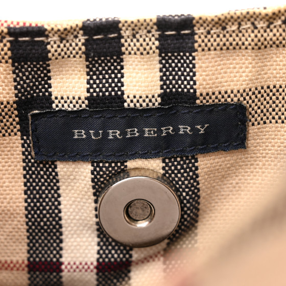 BURBERRY House Check Espadrille Bucket Bag Beige 1392736