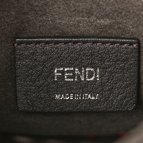 FENDI Vitello Liberty Lucido Ribbon Lace Up Studded Small