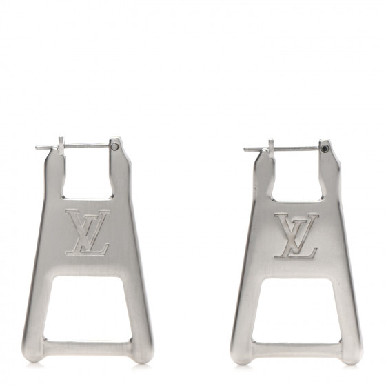 VUITTONシルビア LOUIS VUITTON Zip Earrings Silver 859216 | FASHIONPHILE