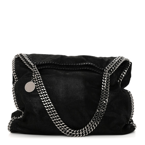 トートバッグ STELLA McCARTNEY FALABELLA FOLD OVER TOTE IN SHAGGY DEER Women Black Falabella Fold-Over Tote Bag | Stella McCartney US