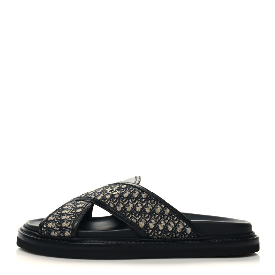 CHRISTIAN DIOR Oblique Mens Aqua Sandal 41 Blue 1430223