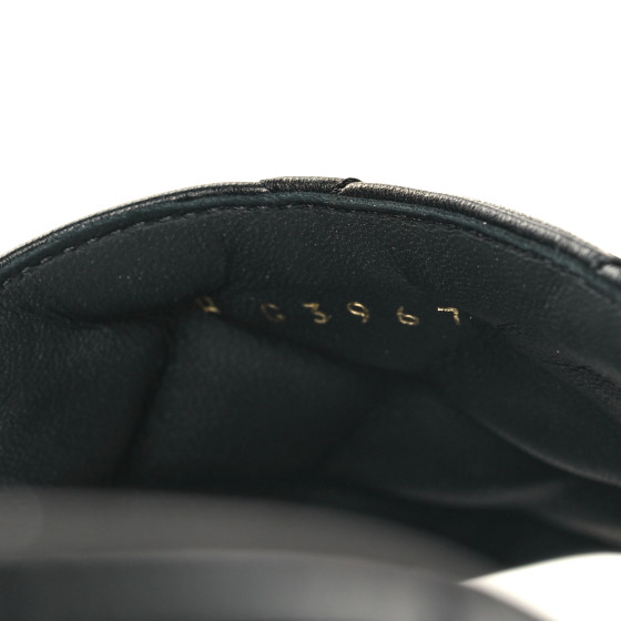 CHANEL Lambskin Quilted CC Mules Wedge Sandals 39 Black
