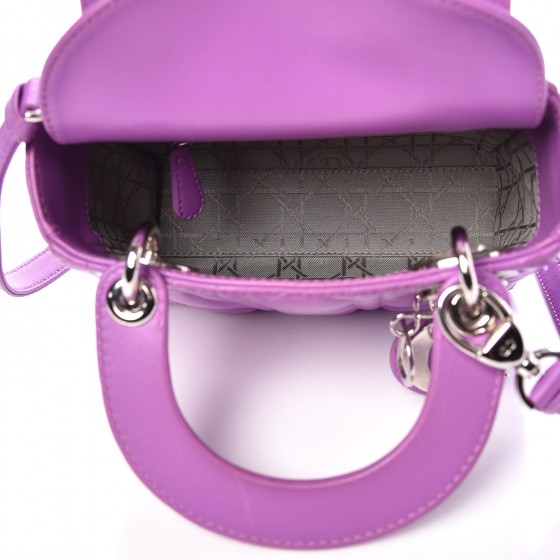 【ヴィンテージ】Rank:S☆Dior Purple Lady Mini Cannage バック Christian Dior Vintage Cannage bag Hand bag Purple 240527N