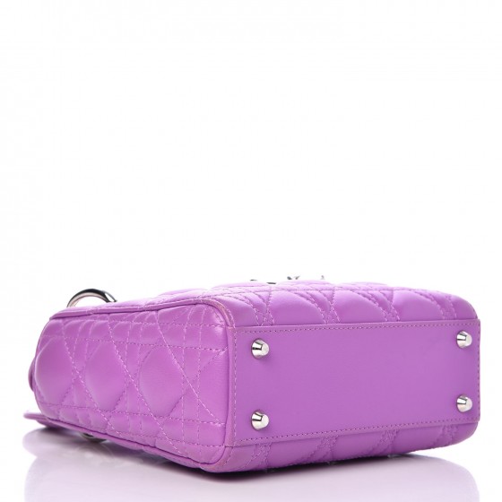 【ヴィンテージ】Rank:S☆Dior Purple Lady Mini Cannage バック CHRISTIAN DIOR Lambskin Cannage Mini Lady Dior Purple 291721