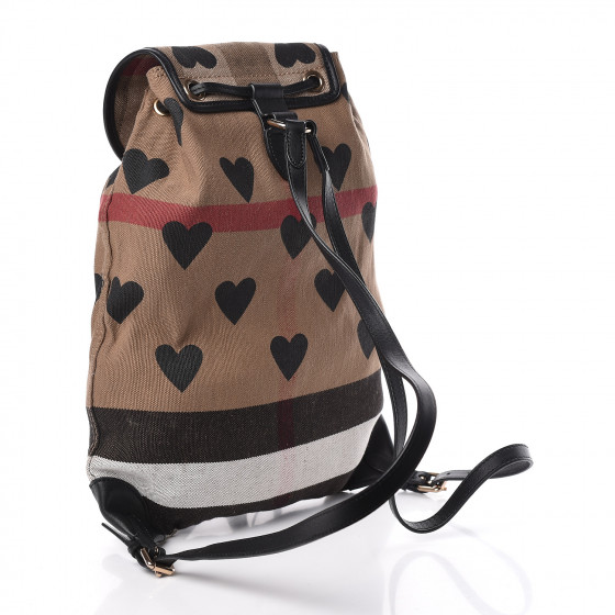 バックパック・リュック Burberry Printed Canvas Backpack AUTHENTIC Burberry Coated Canvas Horseferry Print Black