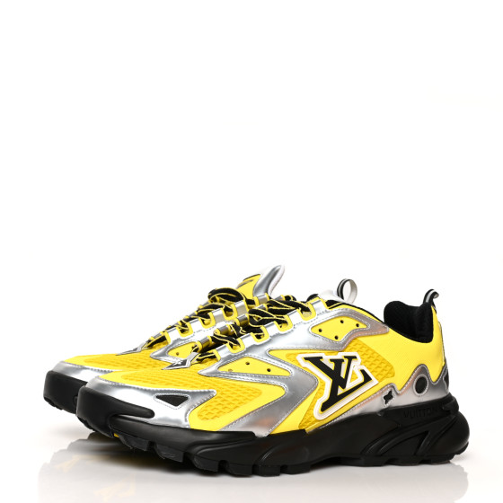 LOUIS VUITTON Mesh Suede Mens LV Runner Tatic 9 Yellow