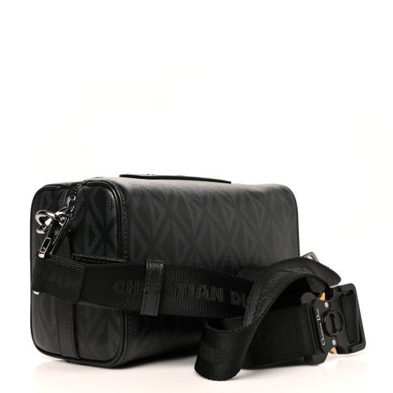 【★国内発送★】DIOR CD Diamond LINGOT 26 バッグ Dior Black CD Diamond Coated Canvas and Leather Lingot 26
