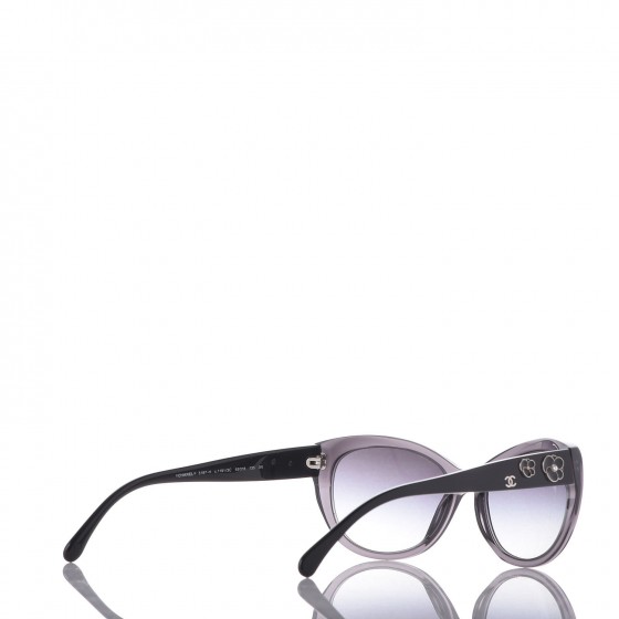 CHANEL Camellia Sunglasses 5187-H Black 333055 | FASHIONPHILE