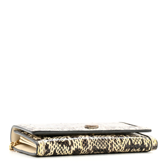GUCCI Snakeskin GG Ophidia Wallet On Chain Roccia 1661074