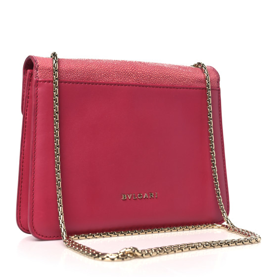 BULGARI Calfskin Galuchat Serpenti Forever Crossbody Bag