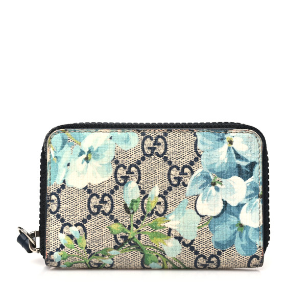 ☆GUCCI☆ GG Supreme Card Case ショルダーバッグ GUCCI GG Supreme Monogram Blooms Zip Around Card Case Wallet