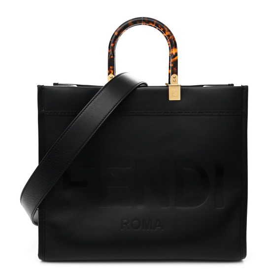 FENDI 8BH428AS84F1Q6E 関税送料込 FENDI Vitello King Plexiglass Logo Embossed Medium Fendi