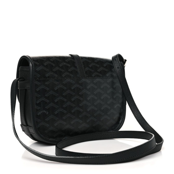 GOYARD Goyardine Belvedere III PM Messenger Bag Jet Black