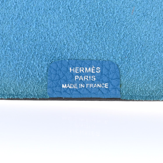 HERMES Togo Ulysse MM Notebook Cover Bleu Zanzibar 1660511
