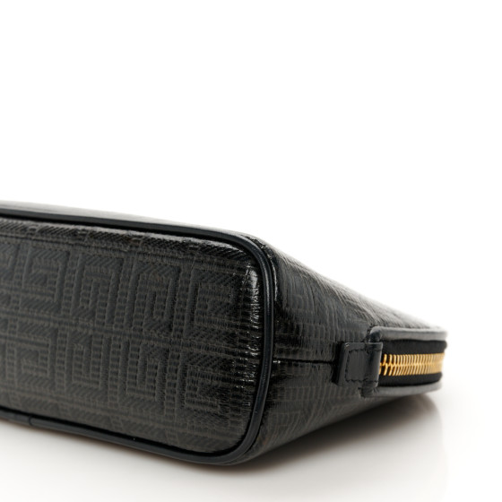 GIVENCHY Coated Canvas Logo 4G Embossed Cosmetic Pouch Black