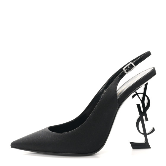 【送料込】Saint Laurent_110 satin crepe slingback pumps 送料込】Saint Laurent_110 satin crepe slingback pumps
