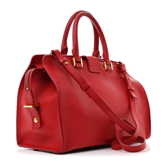 バッグ YSL Cabas Red Yves Saint Laurent YSL Cabas Handbag Tote Bag Red Leather