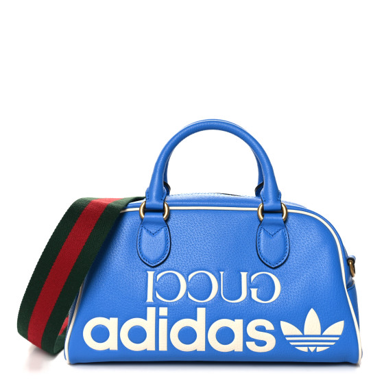 GUCCI X ADIDAS Textured Dollar Calfskin Web Trefoil Logo