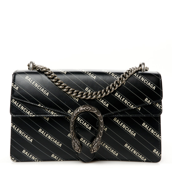 GUCCI X BALENCIAGA Calfskin Logo Print Small Dionysus