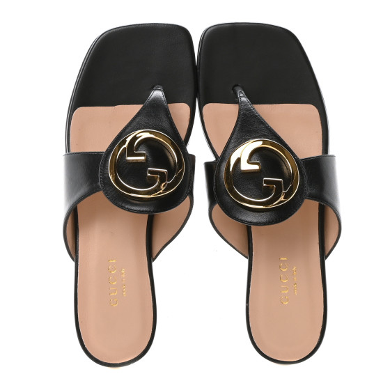 【GUCCI】MALAGA SANDAL◆727516C9D00 Gucci Malaga Kid Nero Bow Flower Sandals Block Heels Size