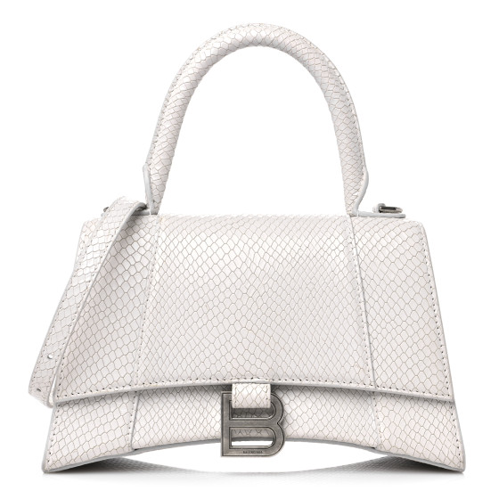 BALENCIAGA Calfskin Snake Embossed Small Hourglass Top