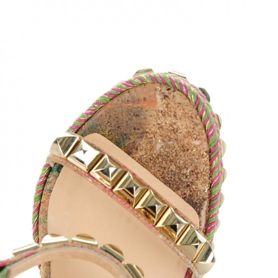 CHRISTIAN LOUBOUTIN Cork Bloom Print Cataclou 140 Wedge