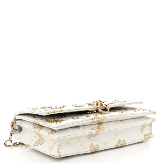 CHRISTIAN DIOR Calfskin Butterfly Zodiac Print Embroidery