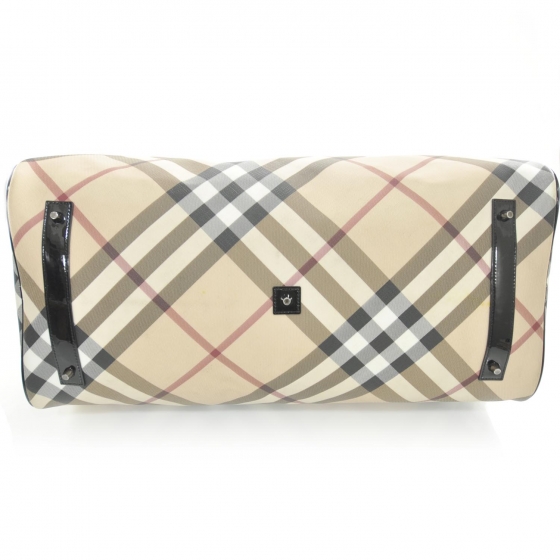 バッグ BURBERRY level check mini Boston bag Burberry Nova Check Cylindrical Mini Boston Bag Leather PVC