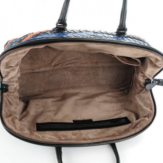 BOTTGA VENETA 革ジャン BOTTEGA VENETA Shiny Goatskin Intrecciato Frame Bowling Bag