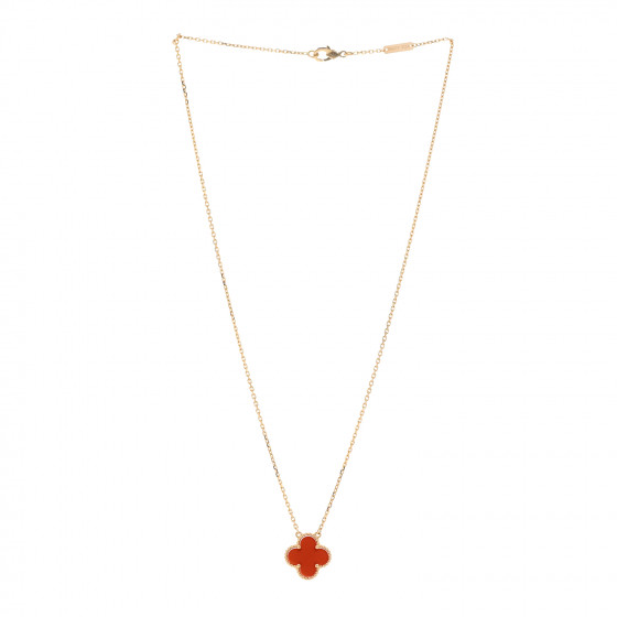人気★VanCleef＆Arpels Sweet Alhambra Gold Carnelian Pendant 人気☆VanCleef＆Arpels Sweet Alhambra Gold Carnelian Pendant
