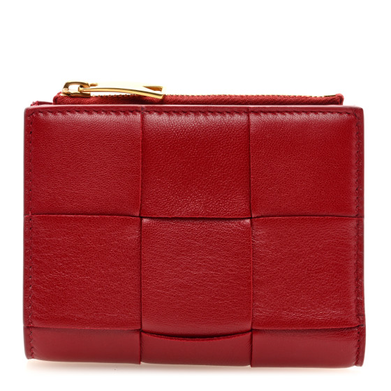BOTTEGA VENETA Nappa Maxi Intrecciato Small Bi-Fold Zip