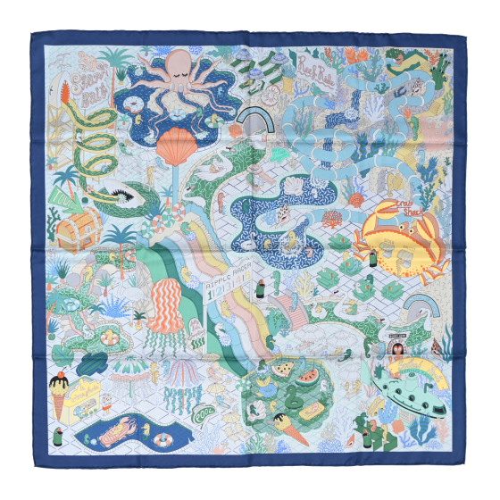 HERMES スカーフ Splash Park double face scarf 90 直営店包装 Splash Park double face scarf 90 | Hermès UAE