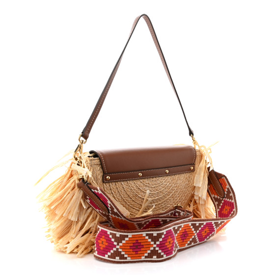 【関税&送料込】Miu Miu Brown Raffia Shoulder Bag Miu Miu Raffia-Effect Woven Shoulder Bag in Brown | Lyst