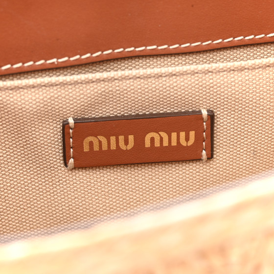 【関税&送料込】Miu Miu Brown Raffia Shoulder Bag MIU MIU Raffia Fringe On The Coast Shoulder Bag 1473930