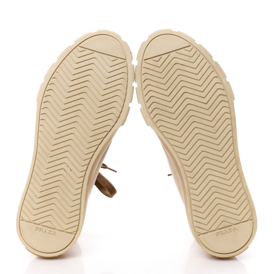 PRADA Gabardine Triangle Logo Bi-Color Wheel High Top 35mm
