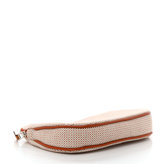 HERMES Tricolor Canvas Echappee Case Cognac 1417202