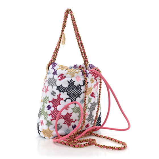 CHANEL Lace Patchwork Mini Chanel 22 Multicolor 1416846