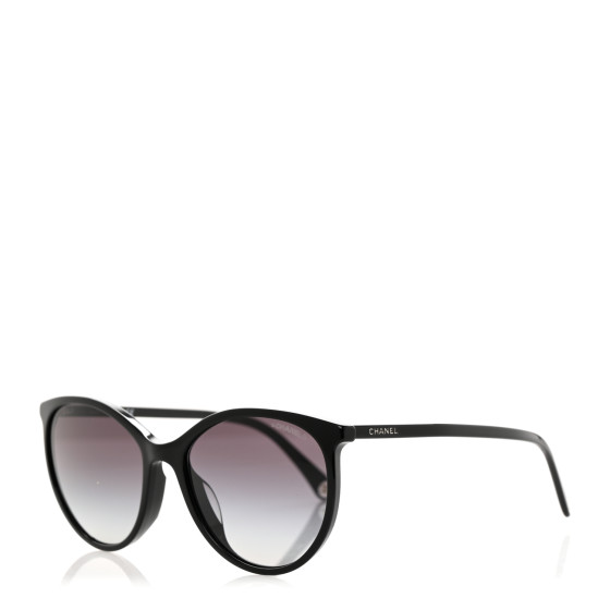 CHANEL Acetate Pantos Cat Eye Sunglasses 5448-A Black